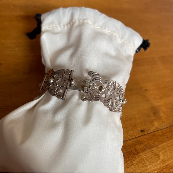 Vintage Silver open-work bracelet from Mexico (925 stamped silver) - Picture 5 of 7